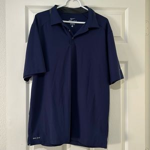 Men’s Nike dri fit navy polo size L